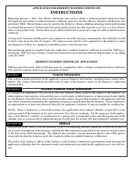 Form ASD-22238 Application for Resident Business Certification - New Mexico, Page 3