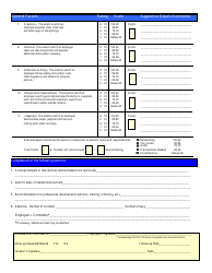 Performance Appraisal Form, Page 2