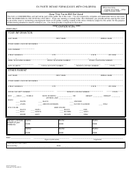 Document preview: Form FamLaw-213 Ex Parte Intake Form (Cases With Children) - County of Contra Costa, California