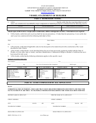 Form HSMV87002 Vessel Statement of Builder - Florida