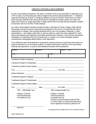 Document preview: Form HSMV84058 Vehicle Air Pollution Control Statement - Florida