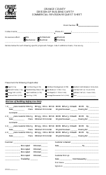 Document preview: Commercial Revision Request Sheet - Orange County, Florida