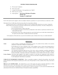 Form ST-10V Vessel Dealer Sales and Use Tax Exemption Report - New Jersey, Page 2