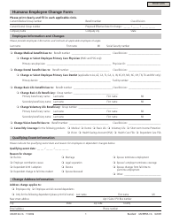 Form GN-80124-CG &quot;Employee Change Form - Humana&quot;