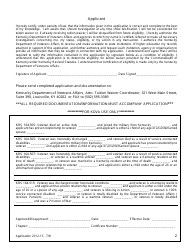 Tuition Waiver Application Form - Kentucky, Page 2