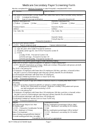 Document preview: Medicare Secondary Payer Screening Form