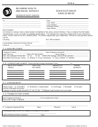 Form 170 &quot;Verification of Employment&quot; - Delaware