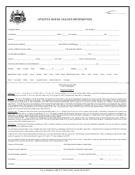 Air Carrier &amp; Exempt Id Badge Renewal / Replacement Form - City of Philadelphia, Pennsylvania, Page 2