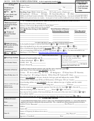 Shelter Verification Form Download Printable PDF | Templateroller