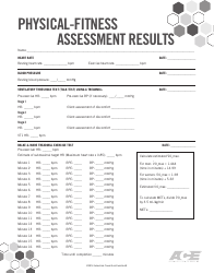 &quot;Physical-Fitness Assessment Results Form - American Council on Exercise&quot;