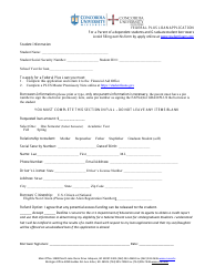 &quot;Federal Plus Loan Application Form for a Parent of a Dependent Students and Graduate Student Borrowers - Concordia University&quot;