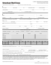 Document preview: Local Disaster Volunteer Staff Registration Form - American Red Cross