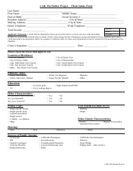 Document preview: Client Intake Form - Community Action Board of Santa Cruz County, Inc. - California