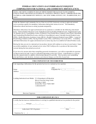 Document preview: Federal Education Loan Forbearance Request Form