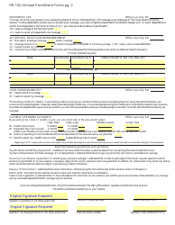 Form HR102 Annual Enrollment Form - the Texas a&amp;m University System - Texas, Page 2