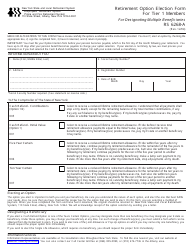 Document preview: Form RS6268-A Retirement Option Election Form for Tier 1 Members for Designating Multiple Beneficiaries - New York