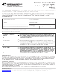 Document preview: Form RS6352-A Retirement Option Election Form for Tier 2 Members for Designating Multiple Beneficiaries - New York