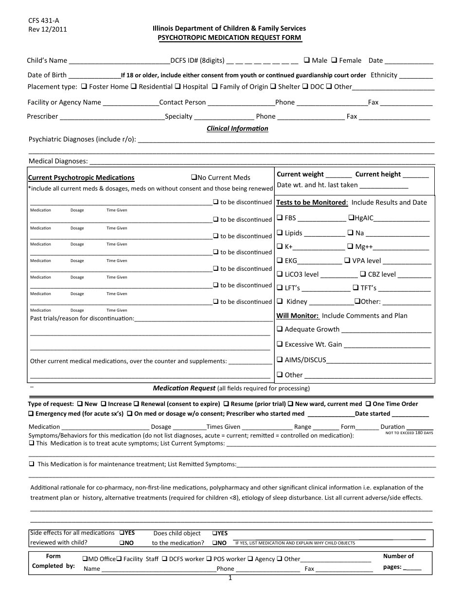 Form CFS431-a - Fill Out, Sign Online and Download Fillable PDF ...