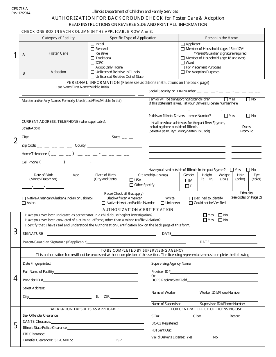 Form CFS718-a - Fill Out, Sign Online and Download Printable PDF ...