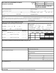 Form DOH-132 &quot;Wic Medical Referral Form for Infants and Children&quot; - New York