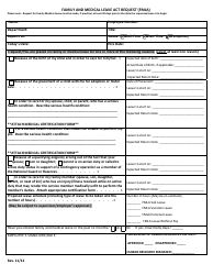 Document preview: Family and Medical Leave Act Request Form