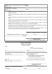 Application for Philippines Non-immigrant Visa - Embassy of the Philippines in Canberra - Australian Capital Territory, Australia, Page 2