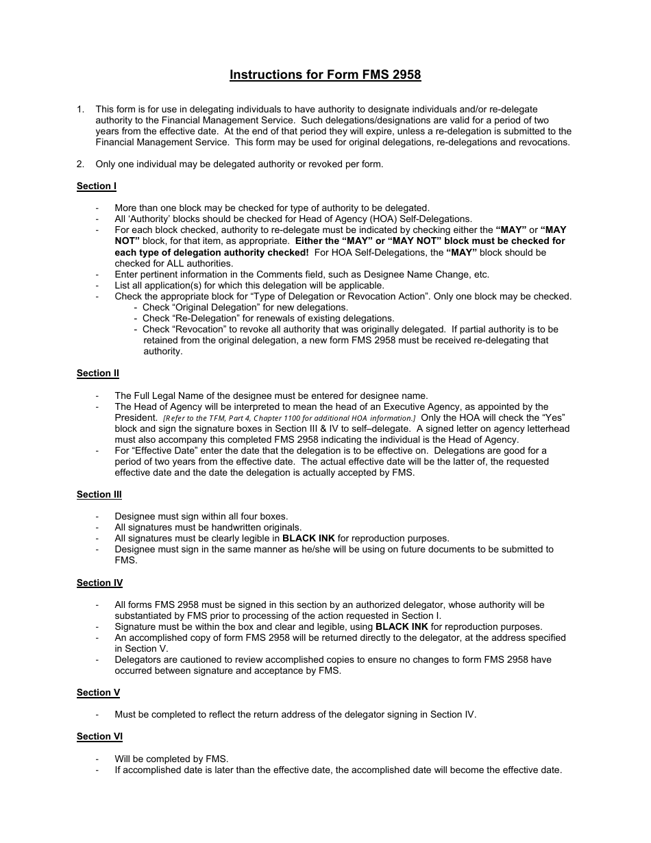 Fms Form 2958 Fill Out Sign Online And Download Fillable Pdf Templateroller 2047