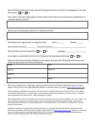 &quot;Homeless Voucher Nomination Form&quot; - Salem, Oregon, Page 2