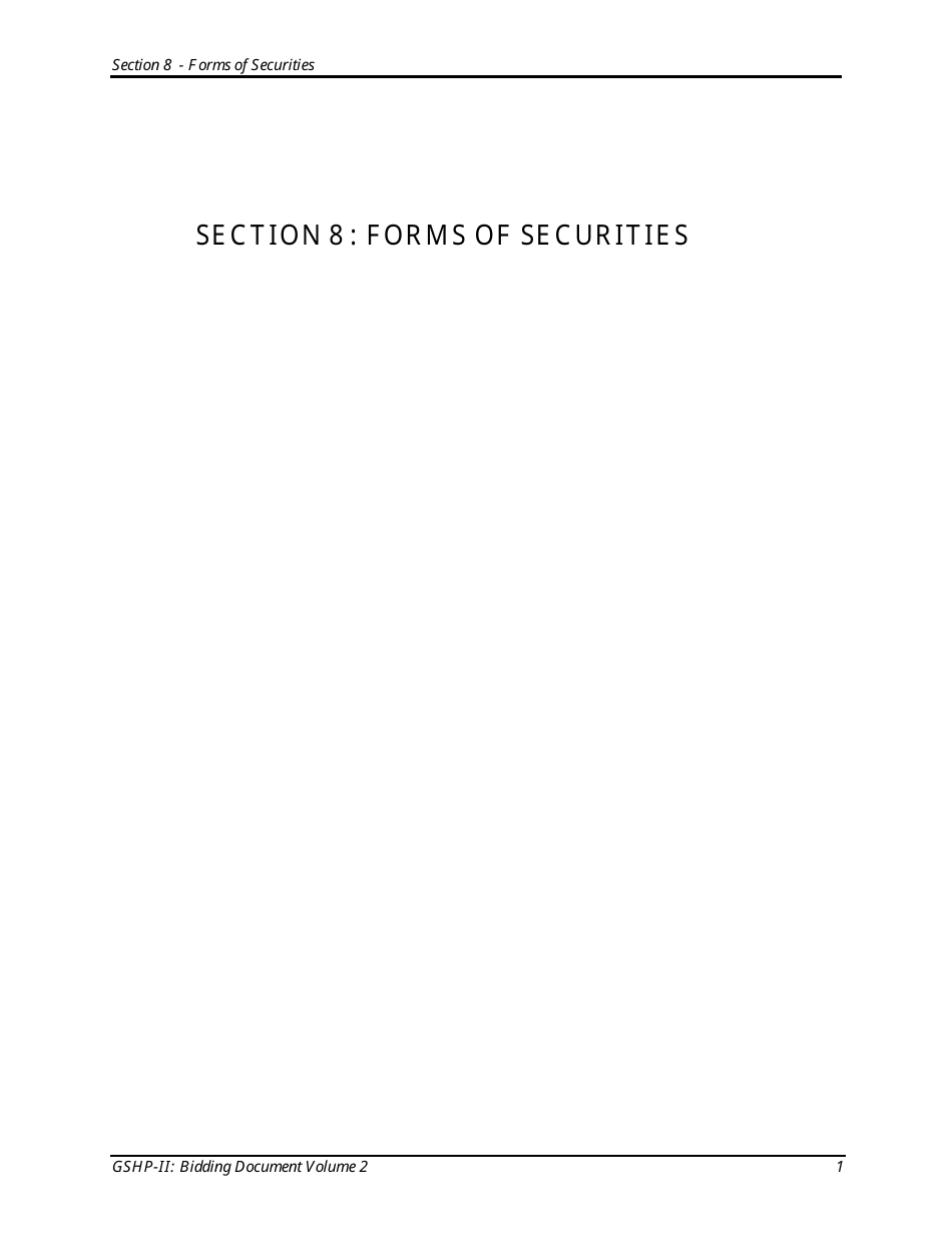 Sample document for Section 8 Forms of Securities in Gujarat, India