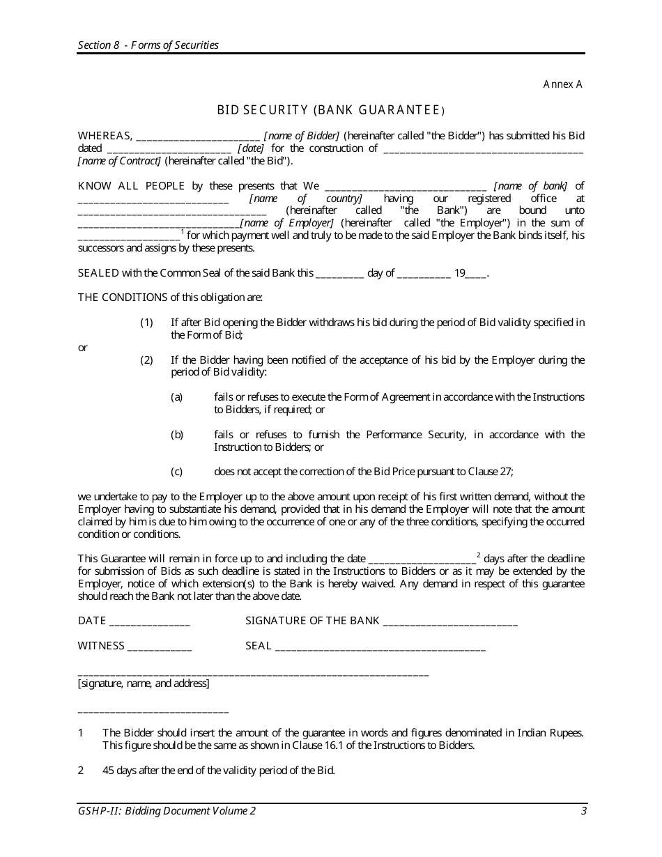 Gujarat India Sample Section 8 - Forms of Securities Download Printable ...