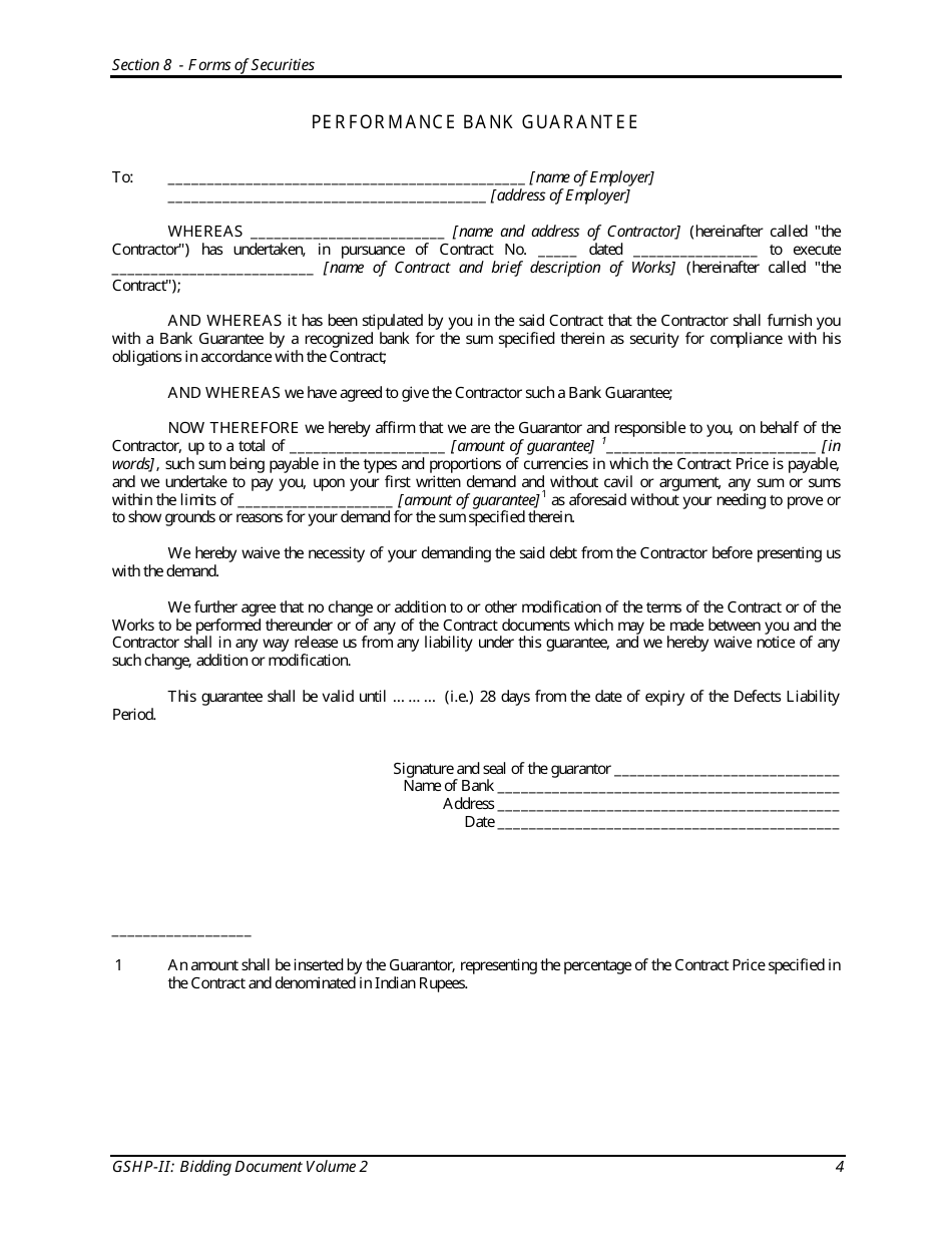 Sample Section 8 - Forms of Securities - Gujarat, India, Page 4