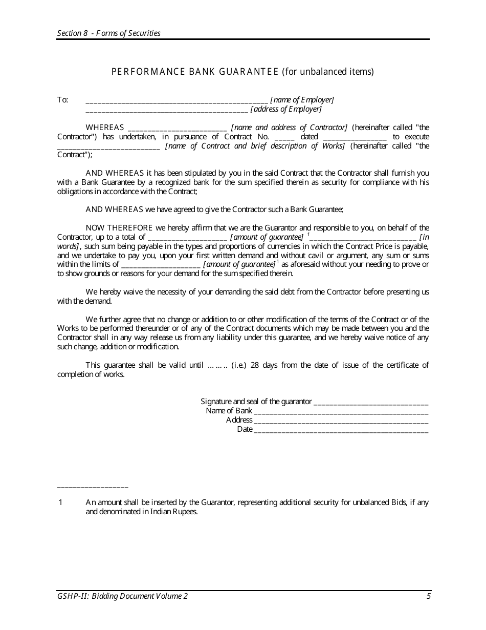 Sample Section 8 - Forms of Securities - Gujarat, India, Page 5