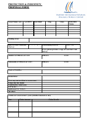 Protection and Indemnity Proposal Form - Maritime International Solutions (Insurance Brokers) Limited, Page 2
