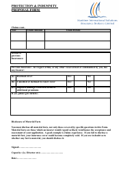Protection and Indemnity Proposal Form - Maritime International Solutions (Insurance Brokers) Limited, Page 3