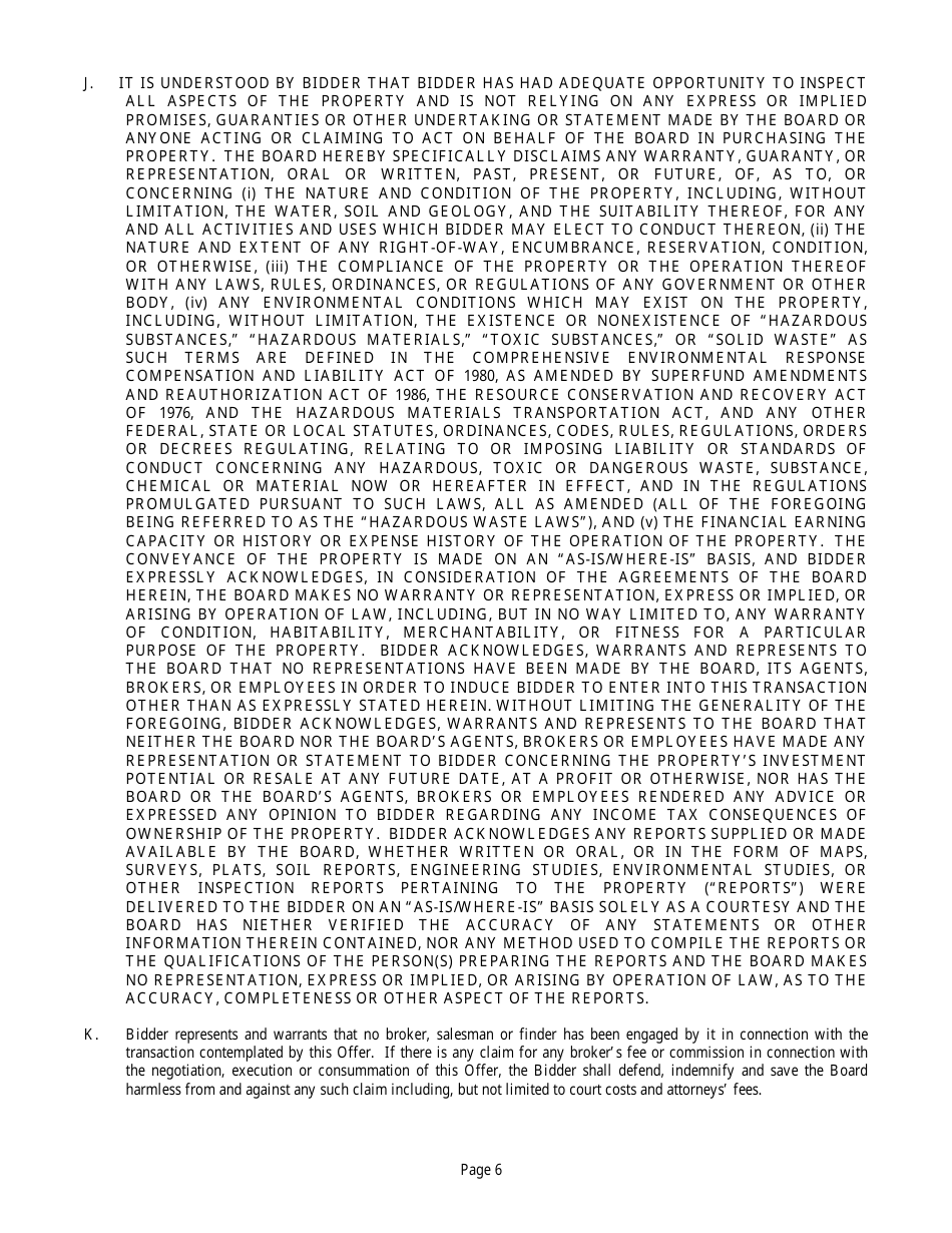 Offer to Purchase Real Estate Form - Chicago, Illinois, Page 3