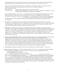 Offer to Purchase Improved Property Form for Homeownership or Investor Owner - City of Milwaukee, Wisconsin, Page 2