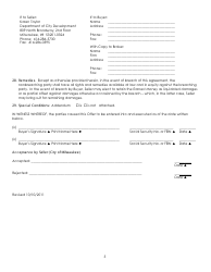 Offer to Purchase Improved Property Form for Homeownership or Investor Owner - City of Milwaukee, Wisconsin, Page 5