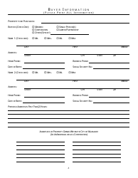 Offer to Purchase Improved Property Form for Homeownership or Investor Owner - City of Milwaukee, Wisconsin, Page 6