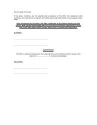 Offer to Purchase Real Estate Form, Page 2