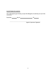 General Durable Power of Attorney Form, Page 4