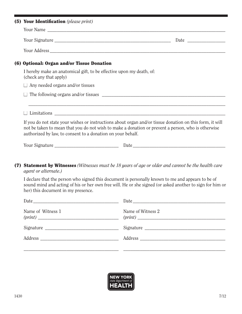 New York Health Care Proxy Form Fill Out Sign Online And Download