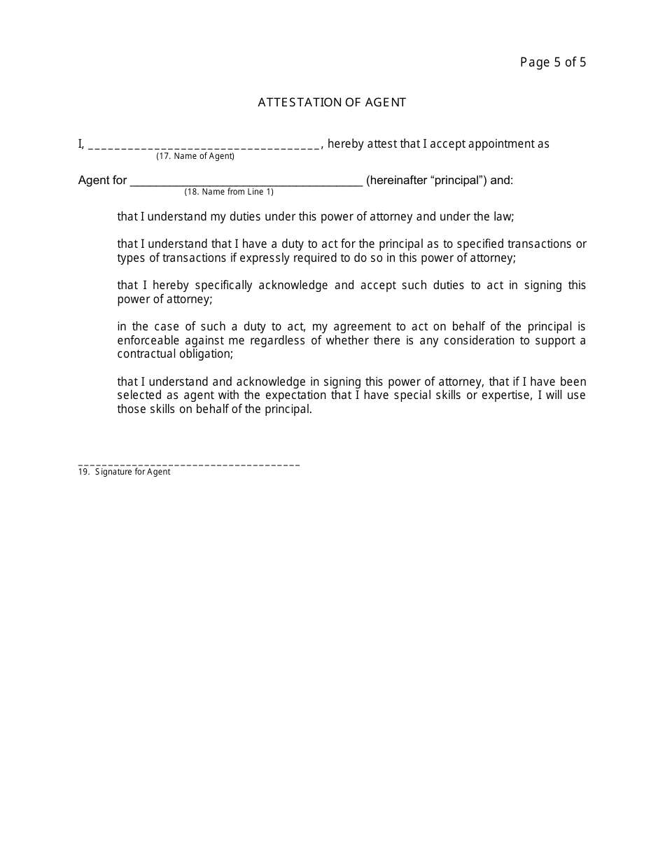 Special Power of Attorney (Use Value Appraisal Program) - Vermont, Page 5