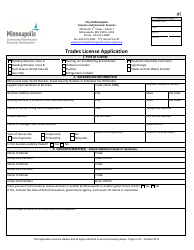 Trades License Application Form - City of Minneapolis, Minnesota, Page 2