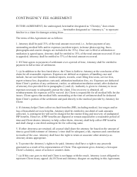 Contingency Fee Agreement Template - Utah