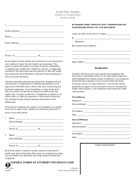 Document preview: Durable Power of Attorney Form for Health Care - Poudre Valley Hospital - City of Fort Collins, Colorado