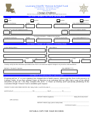 &quot;Change of Address Form - Louisiana Sheriffs' Pension&amp;relief Fund&quot; - Louisiana