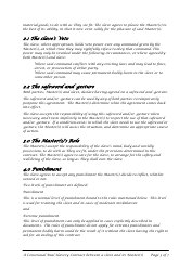 Master Slave Consensual Real Slavery Contract Template, Page 3