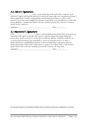 Master Slave Consensual Real Slavery Contract Template, Page 7