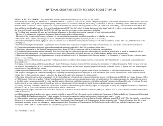 FAA Form 8060-13 National Driver Register Records Request, Page 2