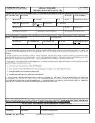 NSCTNG Form 004 &quot;Locally Arranged Training Authority (Officer)&quot;